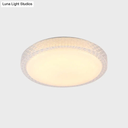 Flush-Mount Crystal Led Ceiling Light In White Or Warm Available 16 19.5 Diameter