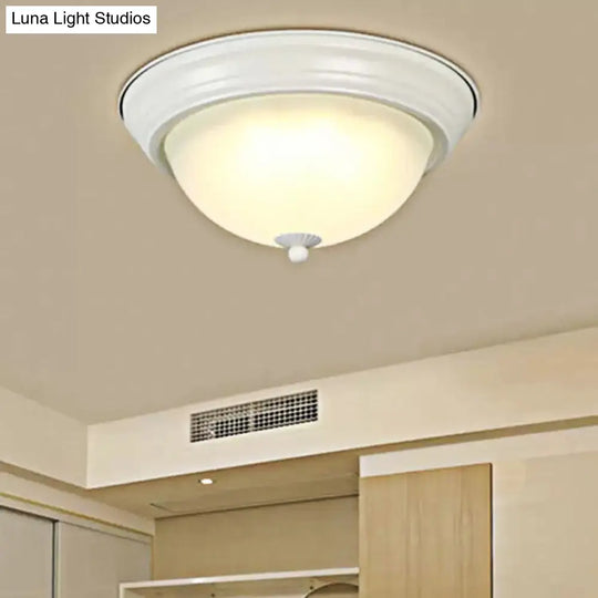 Flush Mount Milk Glass Macaron Loft Ceiling Light For Hallway Bathrooms White / 13