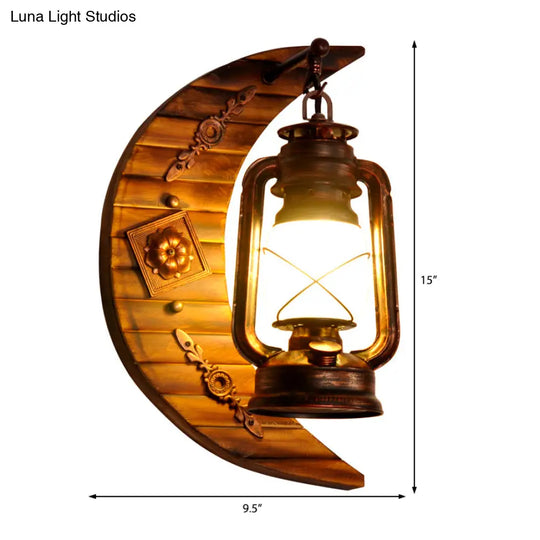 Frosted Glass Lantern Sconce - Coastal 1 Light Wall Mounted Lamp In Weathered Copper