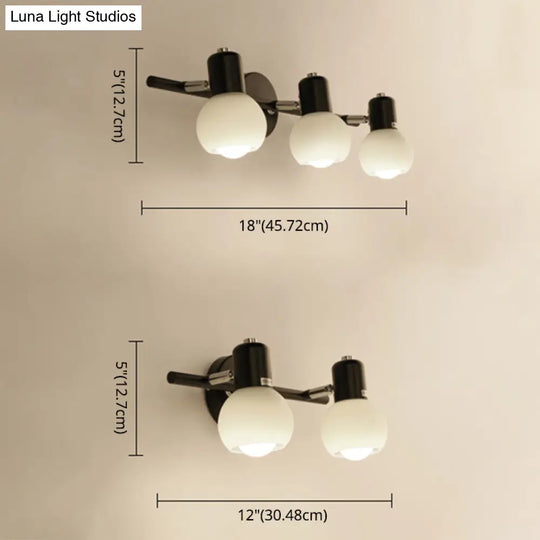 Frosted Glass Wall Lights For Bathroom Vanity With American Design - Ideal Wash Basin