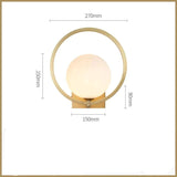 Full Copper Post-Modern Living Room Bedroom Bedside Light Luxury Bean Wall Lamp Tv Background Simple