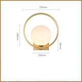 Full Copper Post-Modern Living Room Bedroom Bedside Light Luxury Bean Wall Lamp Tv Background