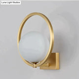 Full Copper Post-Modern Living Room Bedroom Bedside Light Luxury Bean Wall Lamp Tv Background