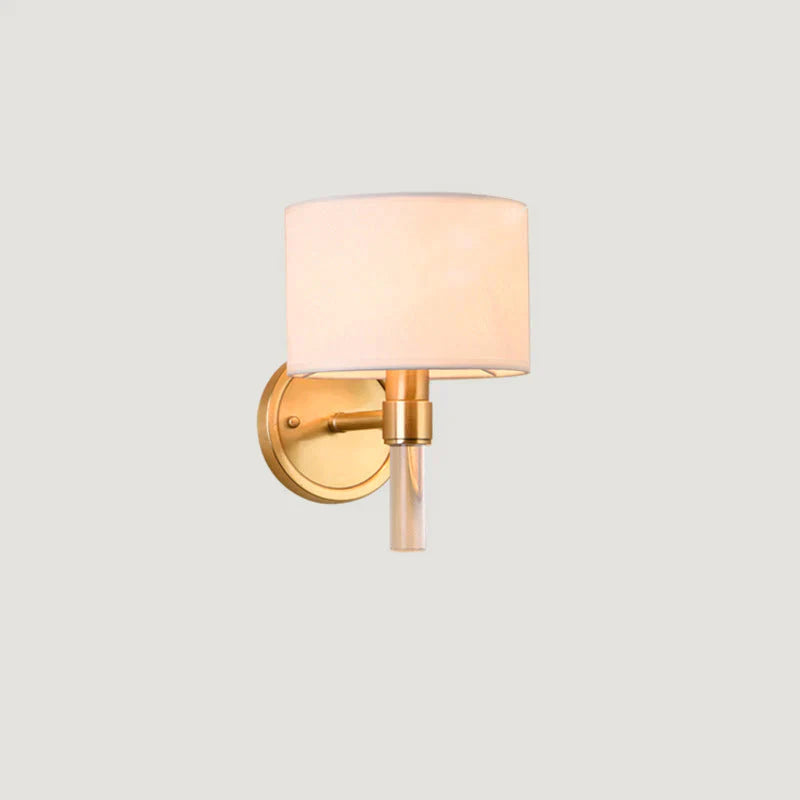 Full Copper Post-Modern Wall Lamp Simple Beautiful Nordic Living Room Study Bedroom Model Lamps