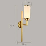 Full Copper Wall Lamp Simple Classic Bedroom Led Head Tv Background Stairwell Lamps