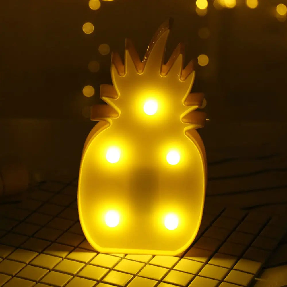 Fun Cartoon Battery Wall Lamp For Bedroom Decor - Led Nightstand Light Yellow /