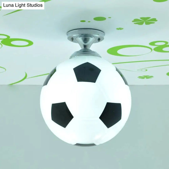 Fun Football Flushmount Ceiling Light For Boys Room