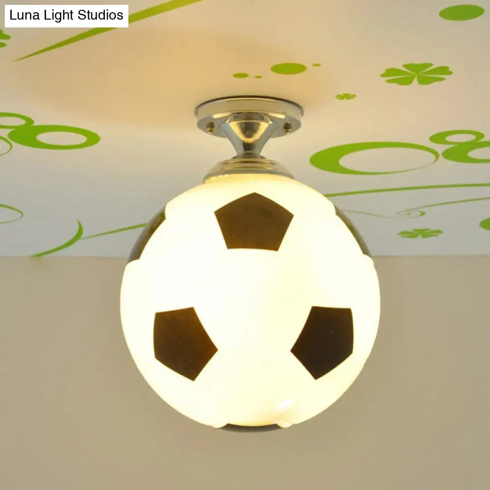 Fun Football Flushmount Ceiling Light For Boys Room