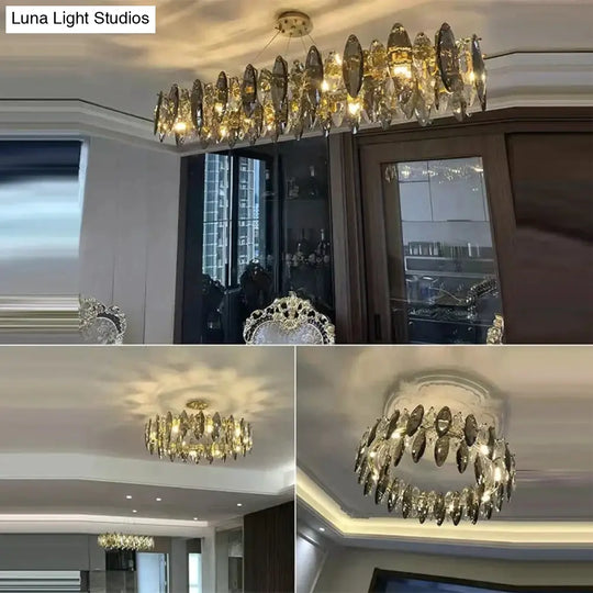 Genesis - Modern Luxury Crystal Chandelier Round/Wave Design