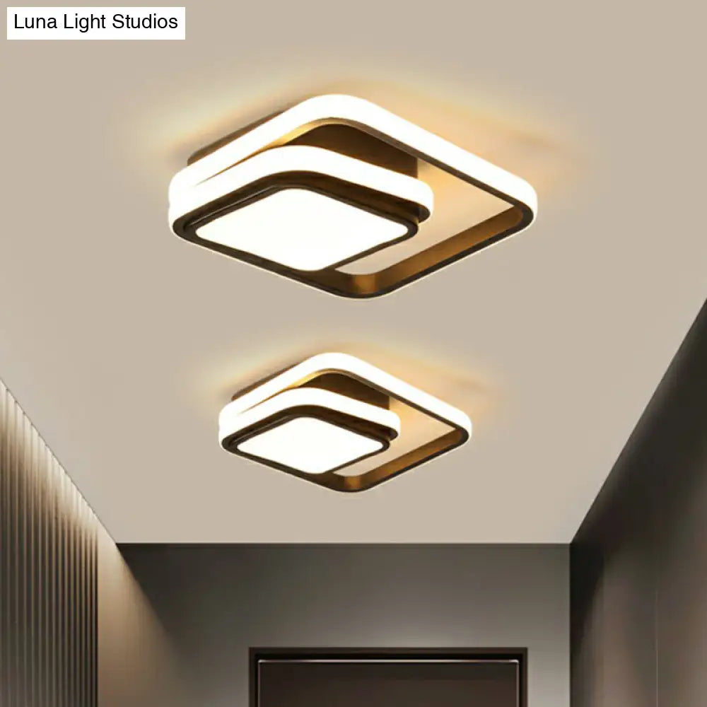 Geometric Ceiling Flush Mount Nordic Metal Foyer Led Light - Small Size