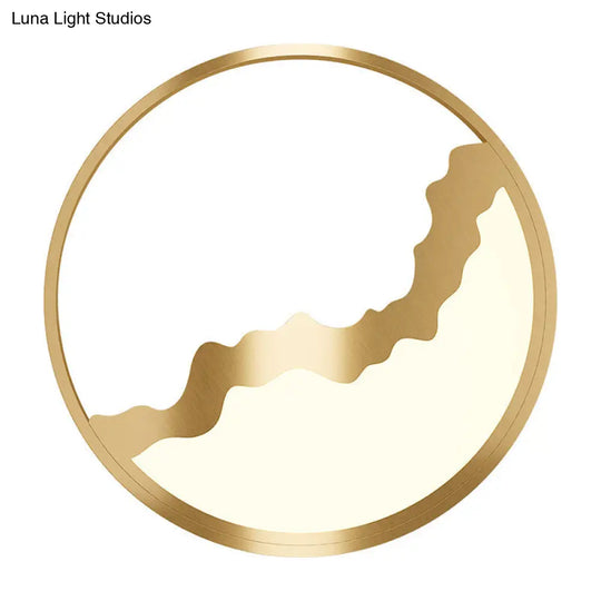 Geometric Flush Mount Light - Modern Acrylic Led Brass Flushmount 12.5/16.5/20.5 Width