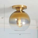 Geometric Glass Flushmount Light - Sleek And Simple Ceiling Fixture For Balcony More Gold / D
