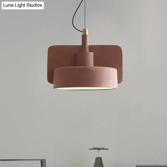 Geometric Cement Pendant Light - Industrial Style Grey/Beige/Pink 6/8/9W