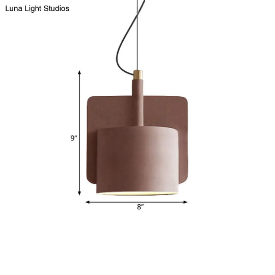 Geometric Cement Pendant Light - Industrial Style Grey/Beige/Pink 6/8/9W