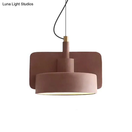 Geometric Cement Pendant Light - Industrial Style Grey/Beige/Pink 6/8/9W