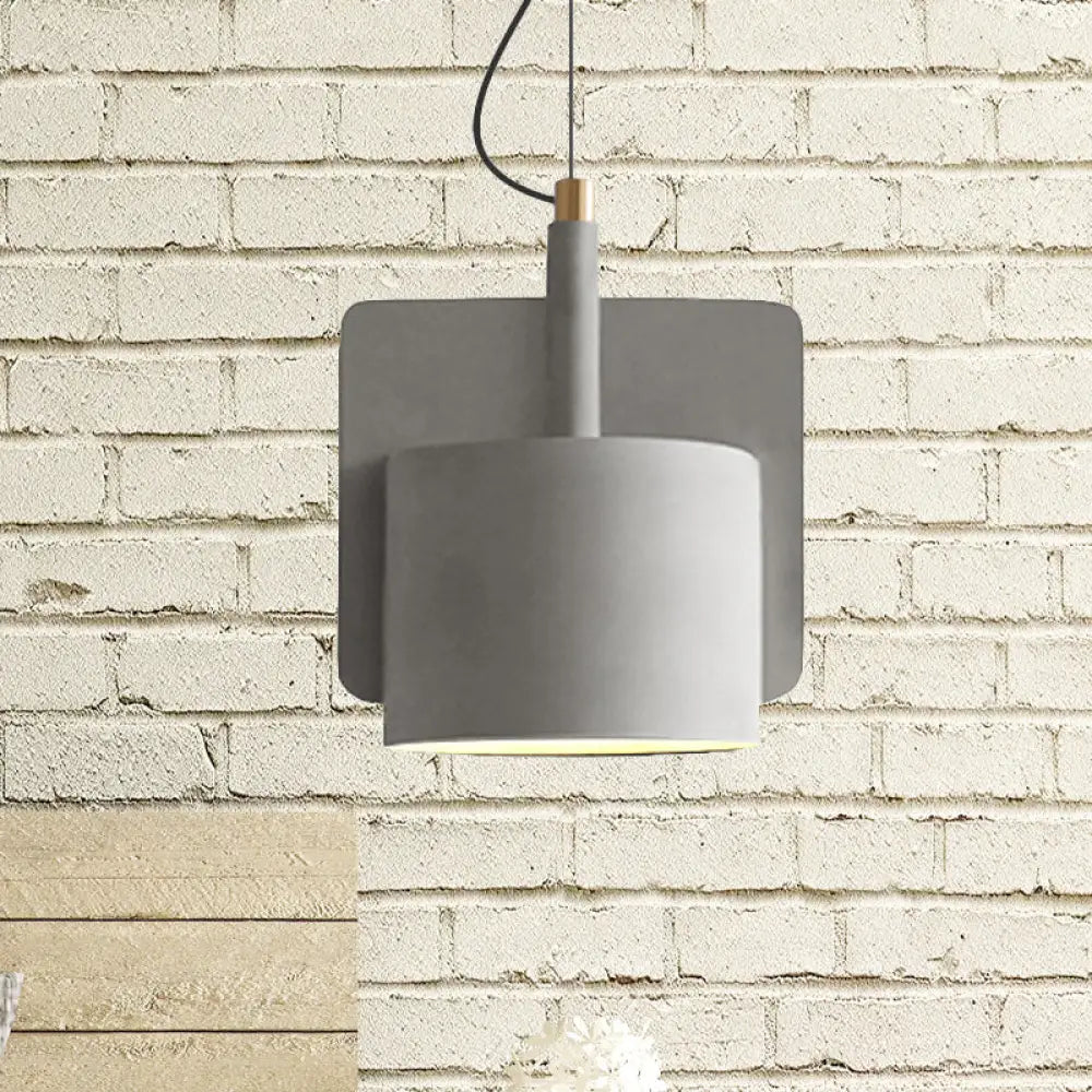 Geometric Industrial Cement Pendant Light - Grey/Beige/Pink 1-Light 6’/8’/9’W Grey / 8’