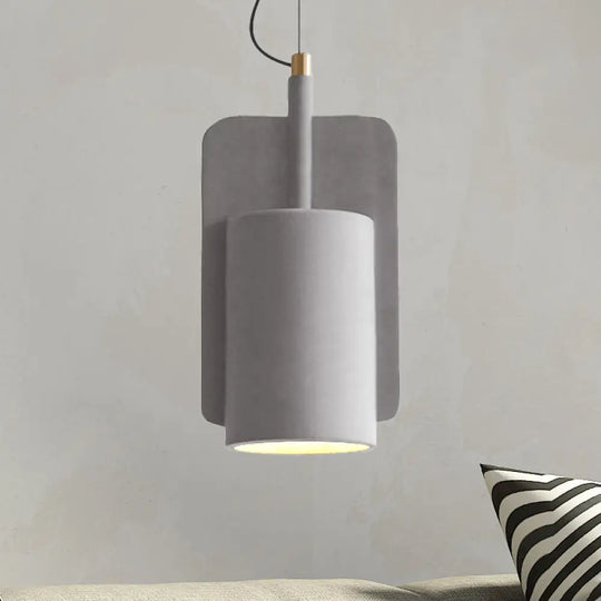 Geometric Industrial Cement Pendant Light - Grey/Beige/Pink 1-Light 6’/8’/9’W Grey / 6’