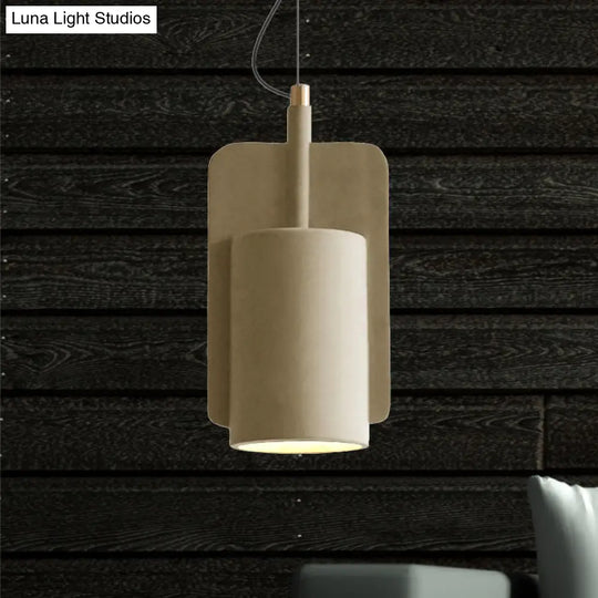 Geometric Cement Pendant Light - Industrial Style Grey/Beige/Pink 6/8/9W