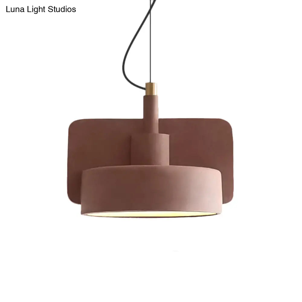 Geometric Industrial Cement Pendant Light - Grey/Beige/Pink 1-Light 6’/8’/9’W