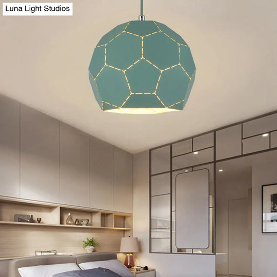 Nordic Geometric Hanging Light Fixture In Multiple Vibrant Colors Green