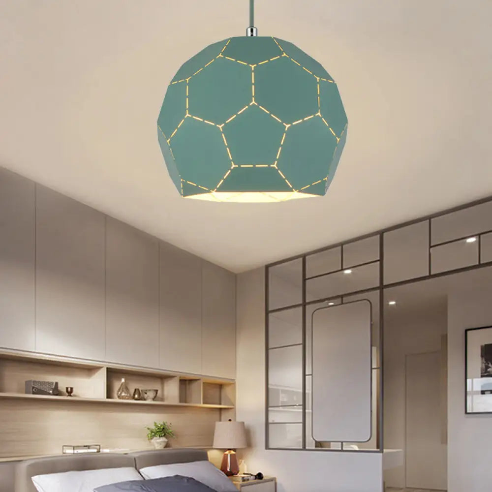 Geometric Nordic Style Metal Pendant Lamp In 5 Colors Green