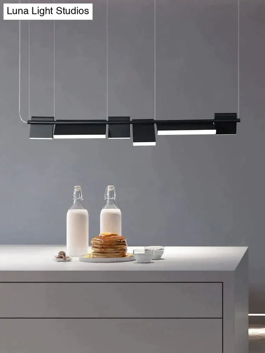 Giada - Simple Modern Black Led Chandelier Light