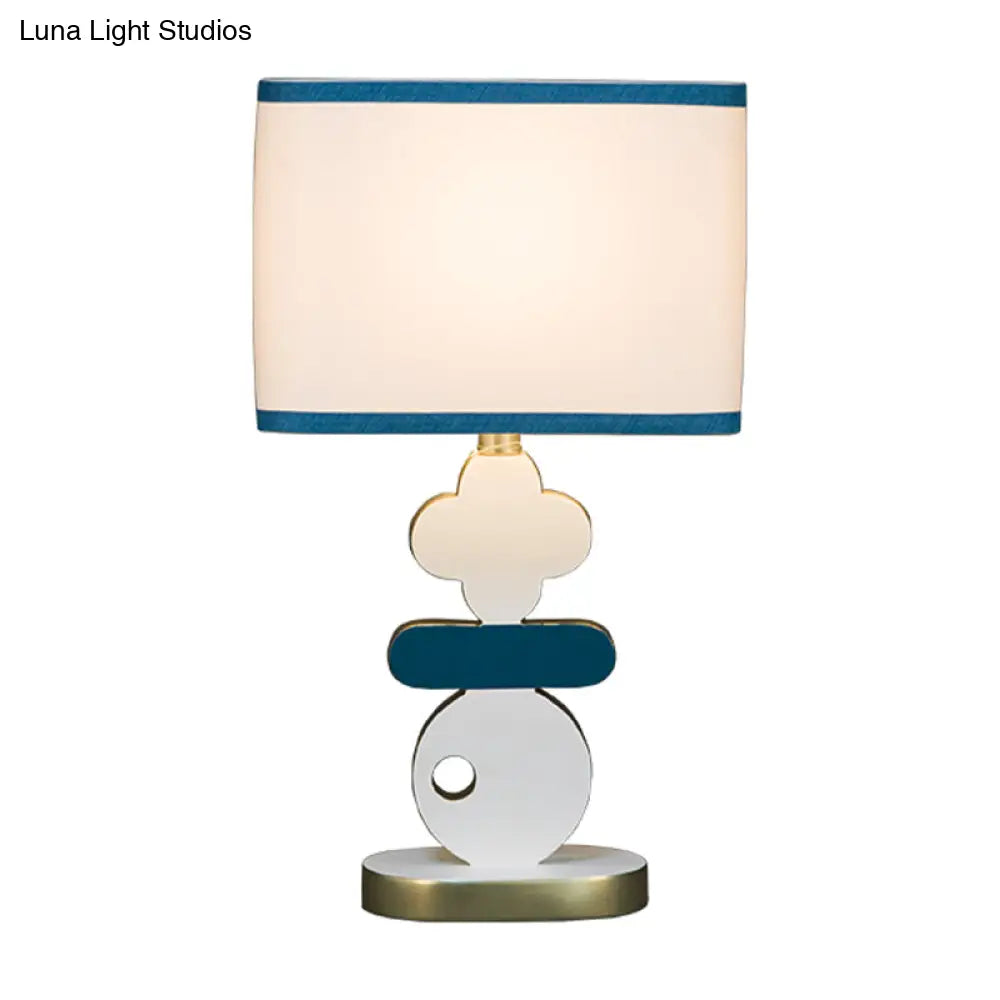 Giovanna - Modern Single Light Bedside Night Lamp Blue/Green Reading Task Lighting With Barrel