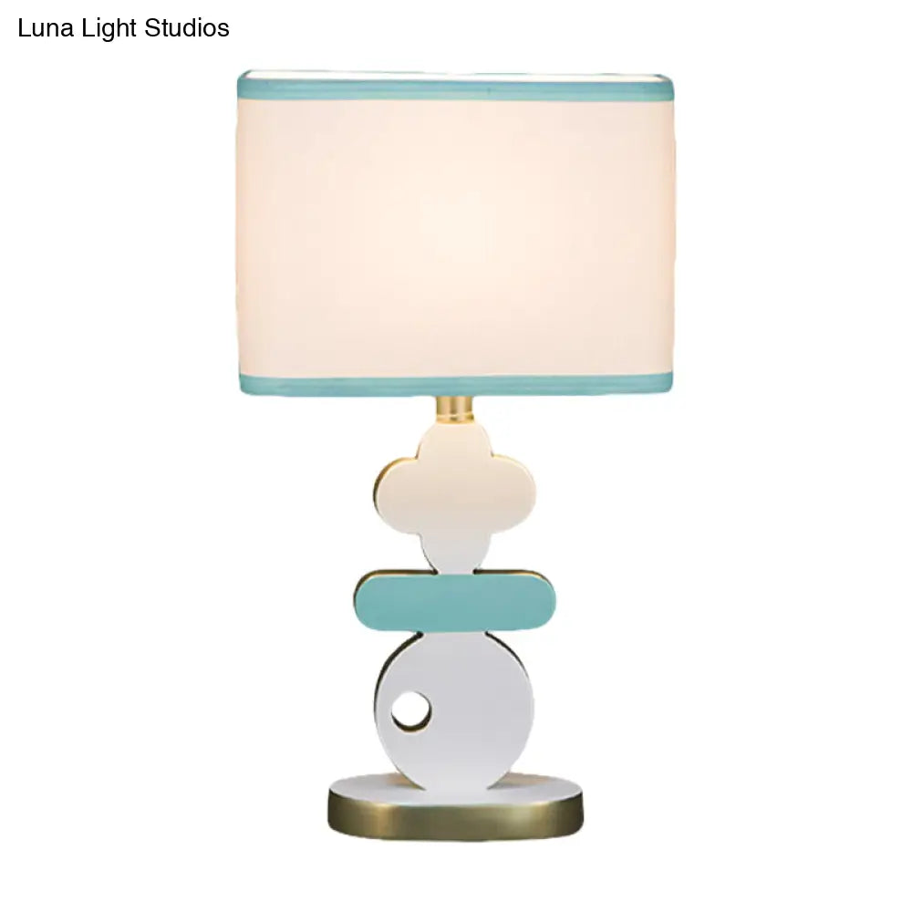 Giovanna - Modern Single Light Bedside Night Lamp Blue/Green Reading Task Lighting With Barrel