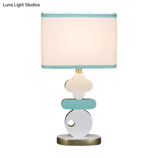 Giovanna - Modern Single Light Bedside Night Lamp Blue/Green Reading Task Lighting With Barrel