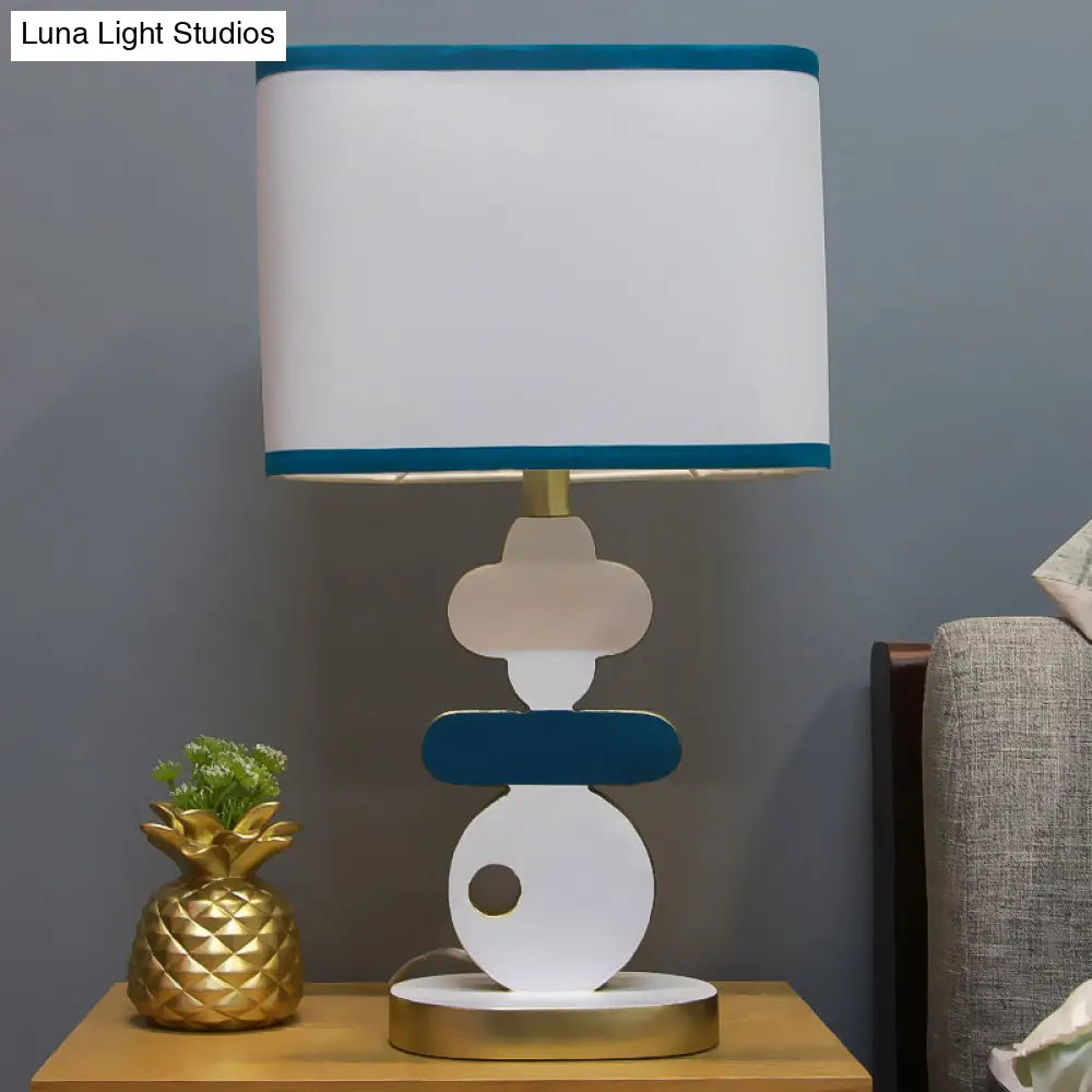 Giovanna - Modern Single Light Bedside Night Lamp Blue/Green Reading Task Lighting With Barrel