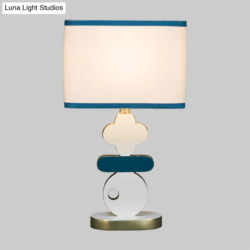 Giovanna - Modern Single Light Bedside Night Lamp Blue/Green Reading Task Lighting With Barrel