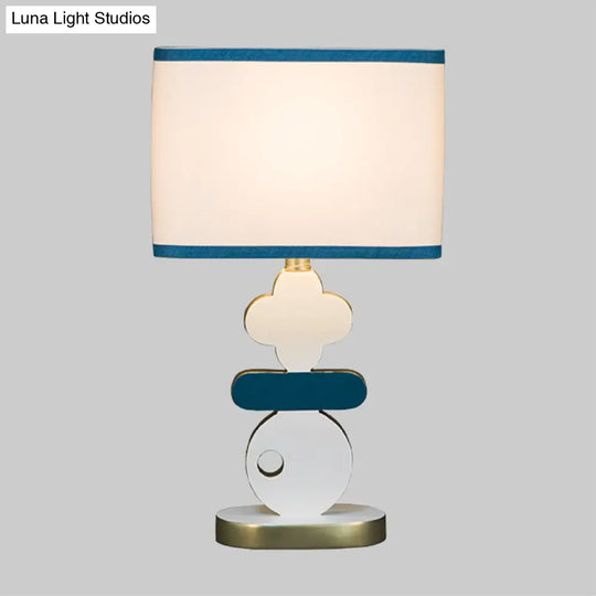 Giovanna - Modern Single Light Bedside Night Lamp Blue/Green Reading Task Lighting With Barrel