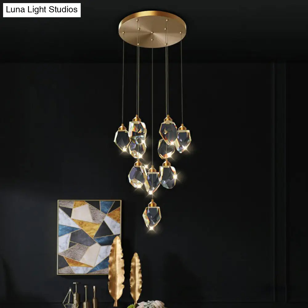 Gleaming Led Multi-Pendant Suspension Lighting For Dining Room