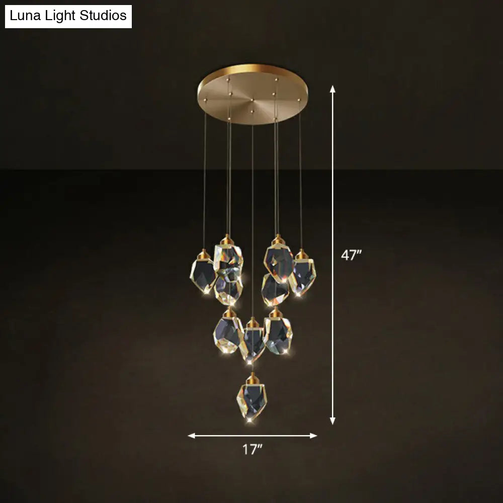 Led Multi-Pendant Gem Suspension Lighting For Dining Room Decor