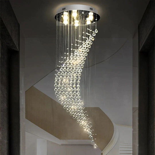 Gloria - Modern Staircase Crystal Chandelier