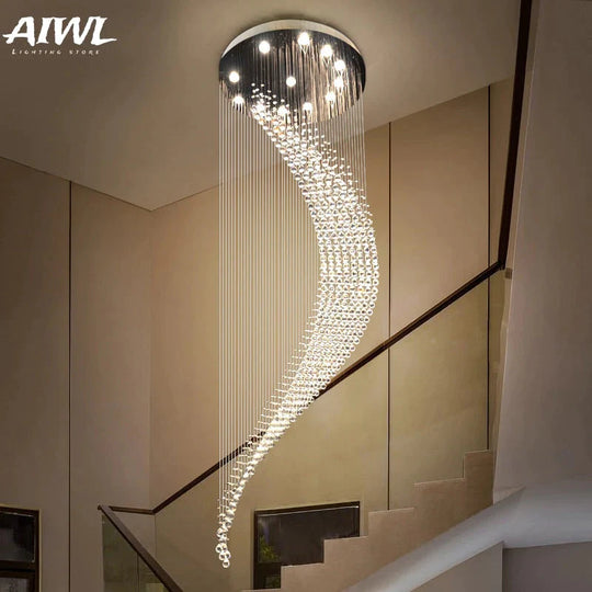 Gloria - Modern Staircase Crystal Chandelier