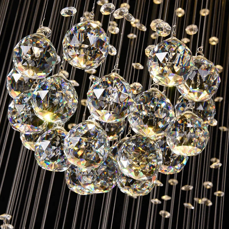 Gloria - Modern Staircase Crystal Chandelier