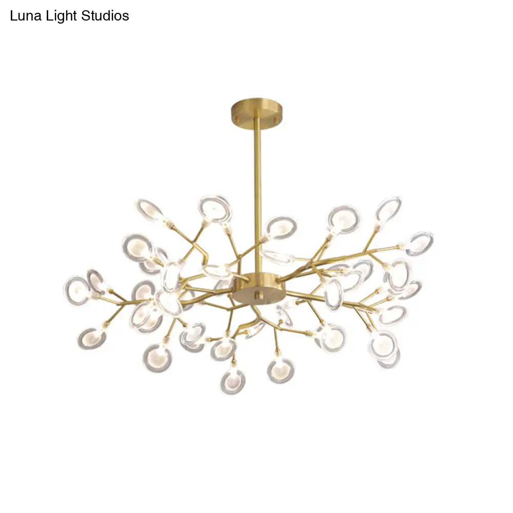 Glowworm Chandelier - Postmodern Acrylic Hanging Light For Dining Room