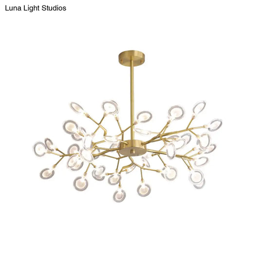 Glowworm Chandelier - Postmodern Acrylic Hanging Light For Dining Room