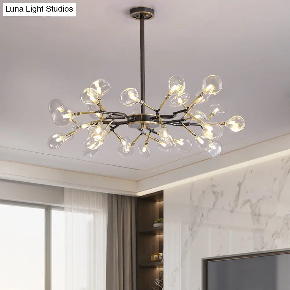 Glowworm Chandelier: Postmodern Acrylic Hanging Light For Dining Room