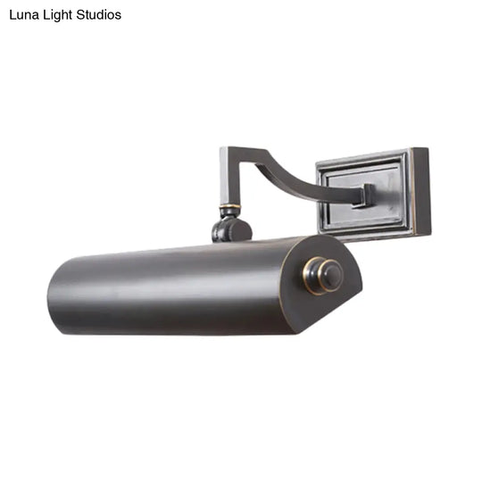 Gold/Black Bathroom Vanity Wall Light - Traditional Linear Fixture With 2 Bulbs