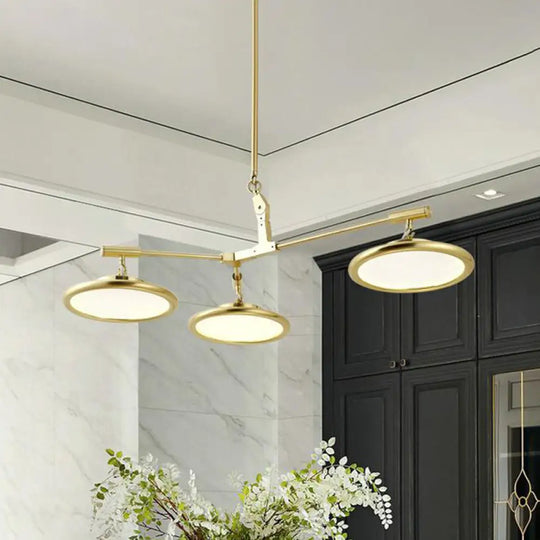 Gold Branch Chandelier Light Fixture - Modern Pendant Kit With 3/5 Heads In Warm/White 3 / Warm