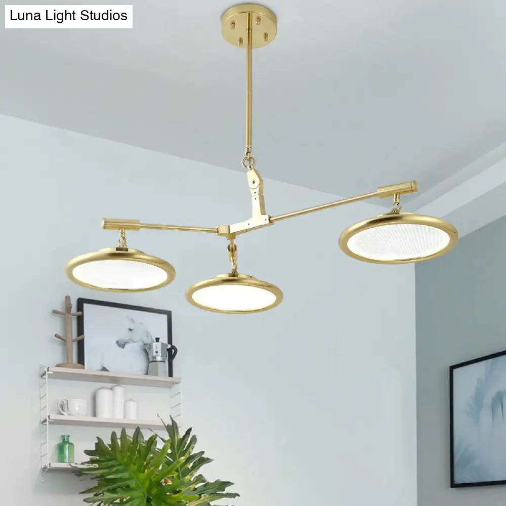 Modern Gold Branch Chandelier Light Fixture With 3/5 Pendant Lights In Warm/White 3 / White