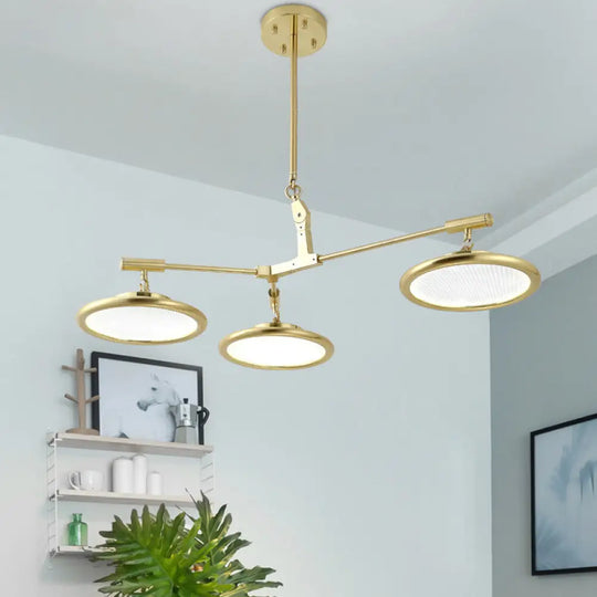 Gold Branch Chandelier Light Fixture - Modern Pendant Kit With 3/5 Heads In Warm/White 3 / White