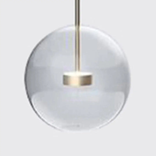 Gold Bubble Design Led Pendant Light - Clear Glass Ball Modernist Style 1/4/6 Lights 1 /