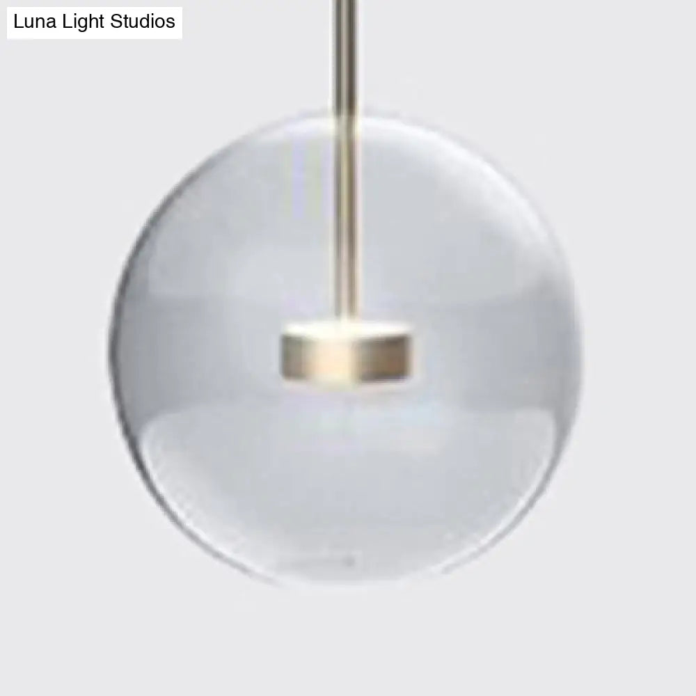 Gold Bubble Glass Pendant Light With Led Bulbs - Modernist Ceiling Lamp (1/4/6 Lights) 1 /