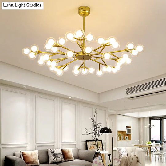 Gold Bubble Hanging Light Chandelier - Post Modern 25/30/45 Lights Metal Ceiling Fixture