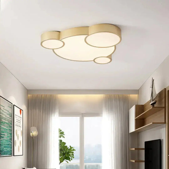 Gold Bubbling Flush-Mount Led Ceiling Lamp 18’/21.5’ For Bedroom / 18’