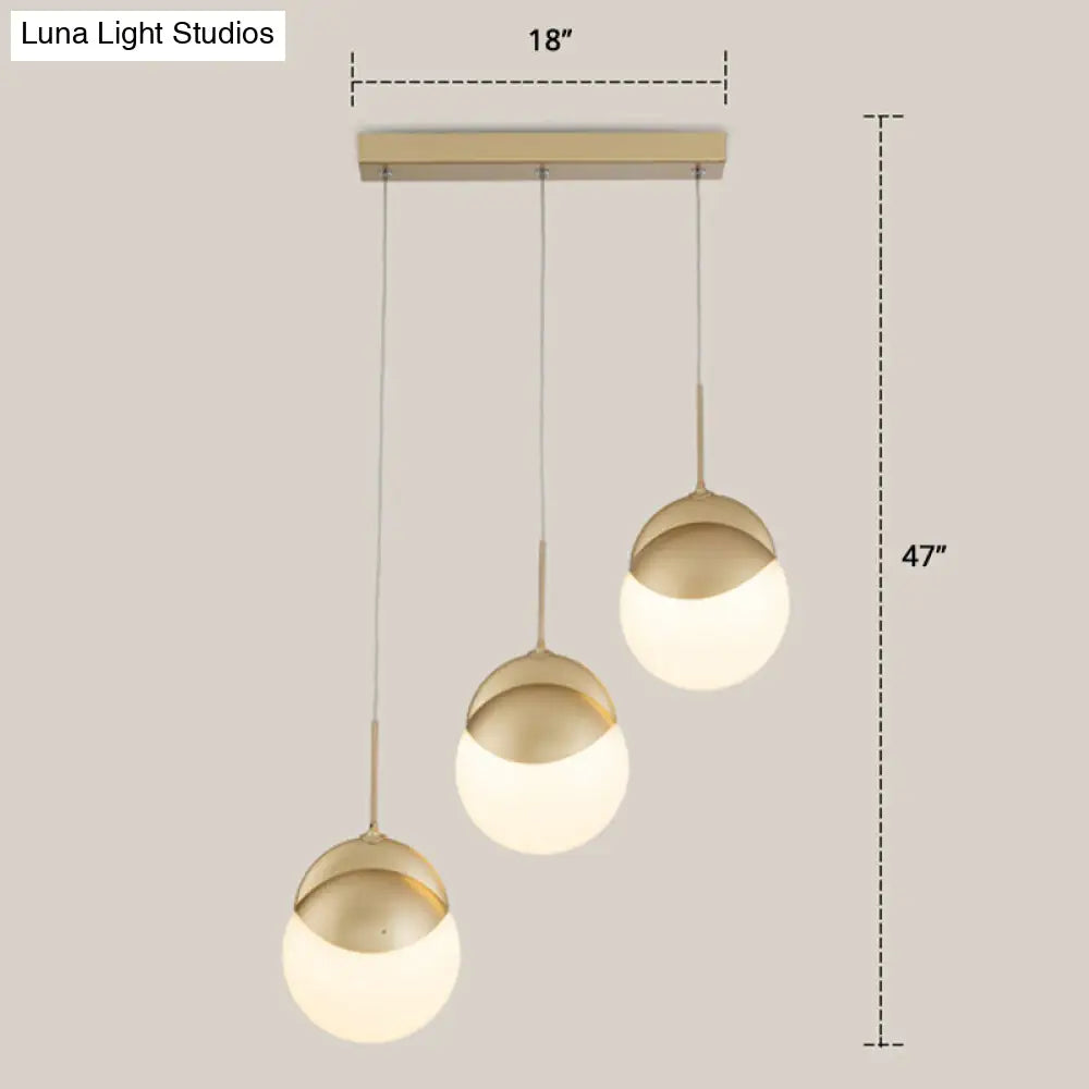 Gold Finish Led Hanging Light For Restaurants - Disc Shaped Acrylic Cluster Pendant Postmodern