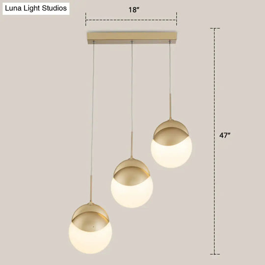 Gold Finish Led Hanging Light For Restaurants - Disc Shaped Acrylic Cluster Pendant Postmodern